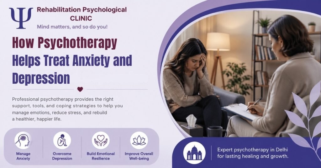 Psychotherapy for anxiety with expert mental health counselling