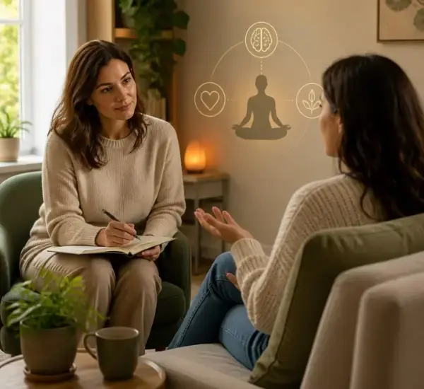 Mental health counseling through professional psychological sessions
